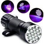 Uv Işınlı 21 LED Hayvan Dışkı Para Kontrol Ultraviyole Mor Işıklı Metal El Feneri