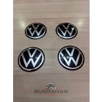 Alüminyum Metal Volkswagen Yeni Kasa Passat B8-B8.5 ve Golf Jant Göbeği Arma Yapıştırma Sticker 56MM