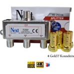 3 Lü Splitter Uydu Bölücü Anten Çoklayıcı YE-2503A + 4 Gold F Konnektör