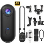 Robeve Mini Wifi Aksiyon Kamerası 4K Giyilebilir Aksiyon Kamera - Su Geçirmez Tasarım - Ses ve Görüntü -  Motorsiklet Görüntü Kaydı - Aksiyon Görüntü Kaydı