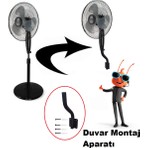 Depolife Üniversal ayaklı vantilatör duvar montaj aparatı kahvehane cafe ofis ıçin vantilatör fan ayağı