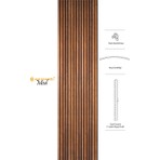 Akupanel Mod 60X245 cm Ceviz Renk Akustik Ahşap Duvar Paneli