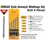 Dmax DMX4721 Çok Amaçlı Matkap Ucu Setı 5 Parça Uzun Ömürlü Tasarım Yüksek Dayanıklılık