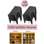 Webmall Siyah 15'li Ayakkabı Rampası Plastik Malzeme ile Şık Tasarım ve Düzenli Saklama İmkanı
