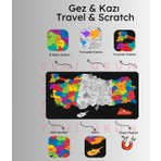 BidiBadi Yayınları Gez Kazı Magnet Türkiye Haritası - Kolay Kazınabilir Harita - Scratch Map - Tarvel And Scratch