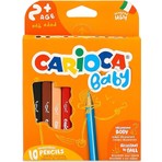 Carioca Baby Jumbo Üçgen Kuru Boya Kalemi 10'lu