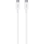 ttec USB-C - USB-C 120 cm Data ve Şarj Kablosu Beyaz 60W PD/QC Hızlı Şarj Özellikli
