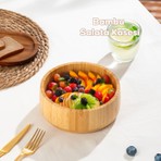 Porsima 2074 Küçük Boy Doğal Bambu Salata Kasesi 18CM