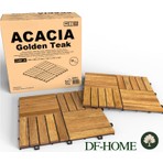 Df Home Ahşap Yer Karosu Renk Altın Tik 30X30CM (10ADET Karo=0.9m2) 