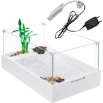Sobo TA-500 - Cam Kaplumbağa Bahçesi 50X31X25 cm Kuru Alan ve Filtre Sistemi ile Estetik Tasarım