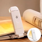 Beyaz Renk Kitap Okuma Işığı 3 Farklı Işık Rengi 3 Kademe Işık Kitap Ayıracı USB Şarjlı
