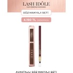 Lancome Lash Idôle Kahverengi Maskara ve Göz Kalemi Makyaj Seti Günlük ve Gece Kullanım İçin