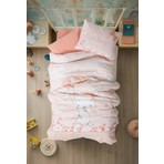 Cotton Box Bebek Nevresim Takımı Pamuklu 100 x 150 cm Somon Renkli Desenli Rahat Kullanım