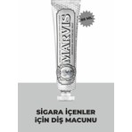 Marvis Smokers Diş Macunu - Sigara İçenler İçin Özel, Lekeleri Gideren ve Beyazlatan, 85 ml, Ferahlatıcı Nane Özelliği