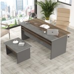 Navaris Ab Ofis Masası Sehpa Ofis Büro Masa Takımı Kahve-Beton-Antrasit Nav6-Cga