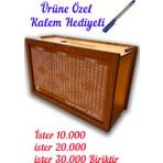 Parabox - 30.000TL Kumbara (Kalem Hediyeli) , Ahşap Para Biriktirme Hedef Kutusu - Kalides Hediyelik Ürünler