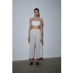 Suud Collection Beyaz Pamuklu Kadın Pantolon Astarı Yumuşak Dokulu Hafif Kumaş