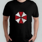 Pixxa Resident Evil Umbrella Corporation %100 Pamuklu Bisiklet Yaka T-Shirt Model 2