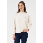 U.S. Polo Assn. Kadın Krem Regular Bisiklet Yaka Basic Sweatshırt 50313610-VR071