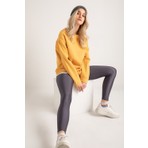 Kadın Antrasit Gri Yüksek Bel,günlük ve Sporda Kullanım Iç Göstermez Toparlayıcı Parlak Disco Tayt
