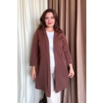 Kadın Büyük Beden Uzun Ceket 2335