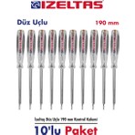 İzeltaş 190 mm Düz Uçlu Kontrol Kalemi 10'lu Paket Ölçüm Aletleri Kullanım Tipi