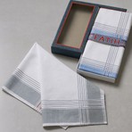 Rozet Tekstil Kumaş Mendil 40X40 cm  Pamuk Kutulu Düzine 12 Adet