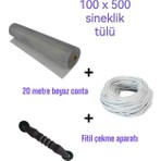 Fiberclass 100X500 Tül ( Sıkıştırma Aparatı) ve 20 mt Beyaz Fitili
