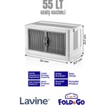 Lavine Fold&Go Tekli Portatif Organizer Dolap ”beyaz” Çok Amaçlı Mıknatıs Kapaklı Katlanır İstiflenebilir