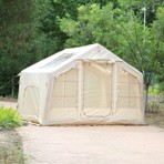 Shufa Galaksi Serisi | 8 M² Şişme Bej Renk Kamp Çadırı – 4 Mevsim – Geniş & Şeffaf Tavanlı – 315X250X220 cm