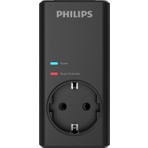 Philips CHP7010B/10 1140 Joule Tekli Akım Korumalı Priz, Siyah