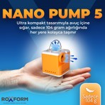 Roxform Nano Pump 5 Aydınlatmalı Taşınabilir Mini Hava Pompası Ultra Kompakt Tasarım 104 Gram Ağırlığında