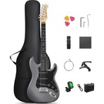 Donner DST-80 ST Elektro Gitar Seti (Matton Black)