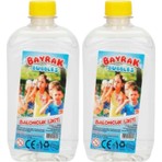 Bayrak Bubbles 2'li Köpük Baloncuk Tabancası Yedek Likit 500 ml Uzun Ömürlü Köpük Yapısı