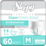 Sleepy Sensitive Antibakteriyel Emici Külot Medium 30X2 60 Adet