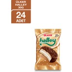Ülker Halley 30 gr x 24 Adet Çikolata Kaplı Bisküvi Sütlü Çikolatalı