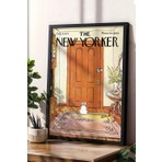 The New Yorker Çerçeveli Tablo February 4 1974 - Evde Sahibini Bekleyen Köpek Tablosu