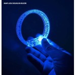 Go İthalat Mavi Led Işıklı Baskı Yapılabilen Pilli Bileklik Bilezik 1,5 cm Genişlik (5582)