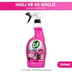 Cif Ultra 750 ml Hızlı ve X2 Güçlü Kir & Yağ Sökücü Sakura Parfümü ile Etkili Temizlik