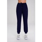 Haşema Kadın Lacivert Jogger Spor Pantolonu Nefes Alan Polyester Kumaş ile Rahat Kullanım
