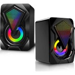 UltraTekno Rgb Işıklı Gaming Pc Bilgisayar Hoparlörü 1+1 Speaker E-1046