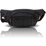 Siyah Unisex Suya Dayanıklı Çapraz Askılı Omuz Bel Çanta Günlük Yürüyüş Koşu Outdoor Çanta