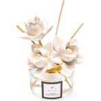 Missi 150 ml Gül Seramik Taşlı Bambu Çubuklu White Jasmine Oda Kokusu
