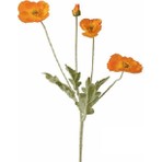 Yapay Çiçek Gelincik Çiçeği Turuncu Renk 3 Çiçek 1 Tomurcuk 59CM