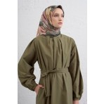 Armine Çiçek Desenli Saf Ipek Twill Eşarp 9403D 80