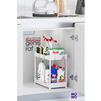 Mowo Home 2 Katlı Mutfak Düzenleyici Plastik Raf 40x22 cm Modern Tasarım ile Geniş Depolama