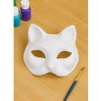 Parti Adresi Boyanabilir Karton Maske Hobi ve Etkinlik Maskesi Dıy Kedi Surat Maske