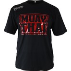 Dragondo TX8523 Muaythai Tişört Parlak Kırmızı Baskılı Muay Thai Tişörtü
