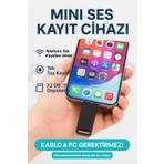 Mini Ses Kayıt Cihazı Tak Çalıştır Kablo & Pc Gerektirmez Tek Tuşta Uzun Süreli Kayıt