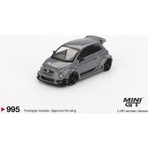 Miniature Abarth 595 LB-WORKS X Abas Works - Modèle 1:64 Gris, Conduite à Gauche, Neuf En Boîte